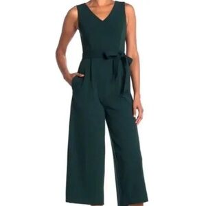 CALVIN KLEIN Tie Waist Cropped Jumpsuit